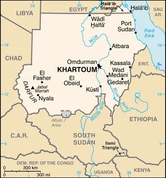 SIMPLE Map of Sudan