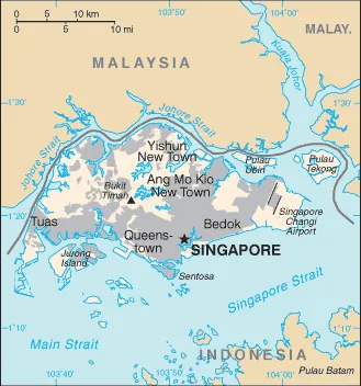 SIMPLE Map of Singapore