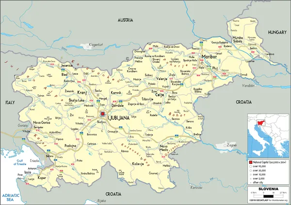 POLITICAL Map of Slovenia