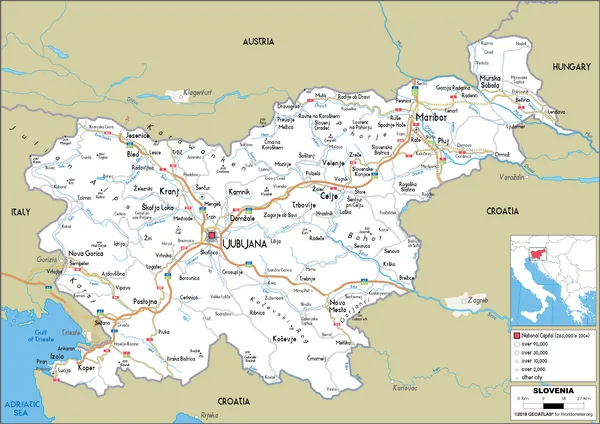 ROAD Map of Slovenia