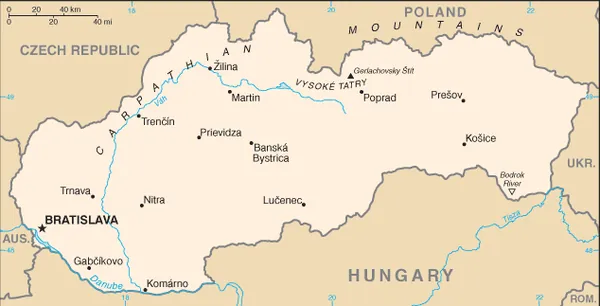 SIMPLE Map of Slovakia