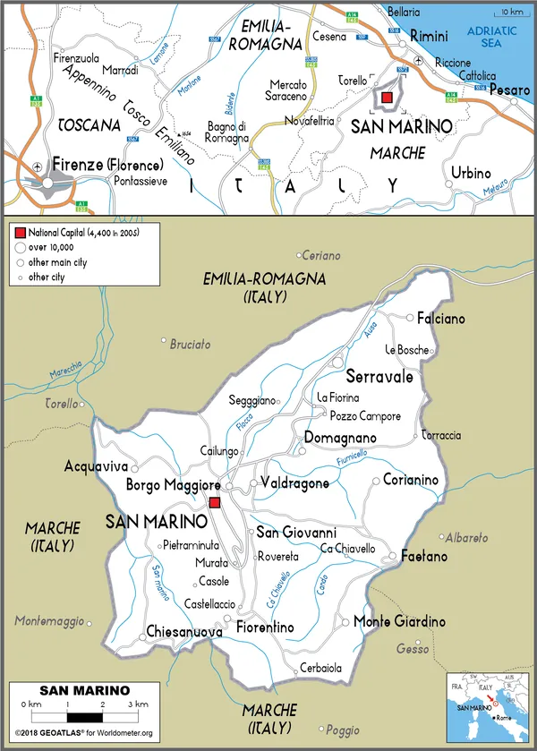 ROAD Map of San Marino