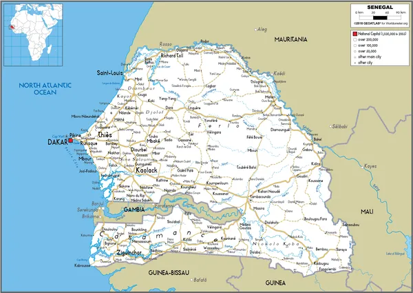 ROAD Map of Senegal