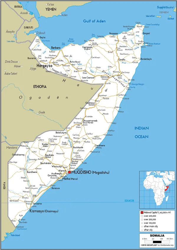 ROAD Map of Somalia