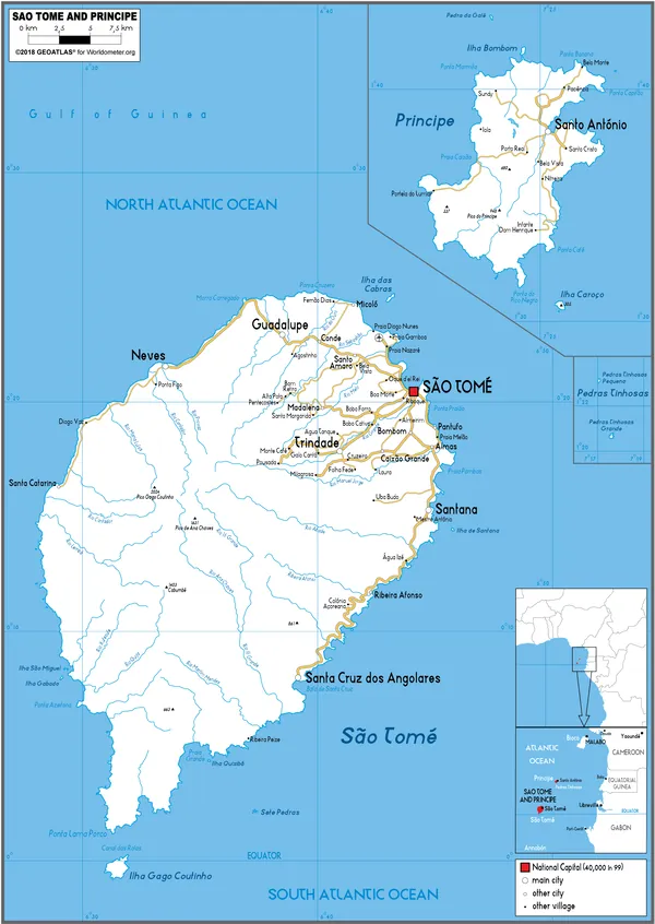 ROAD Map of Sao Tome and Principe