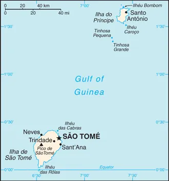 SIMPLE Map of Sao Tome and Principe
