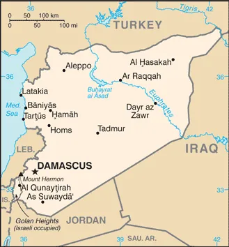 SIMPLE Map of Syria
