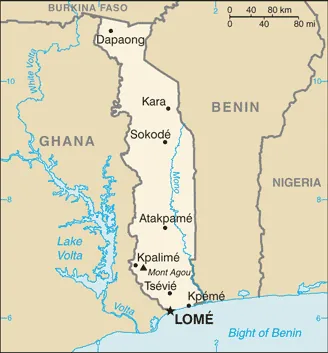SIMPLE Map of Togo