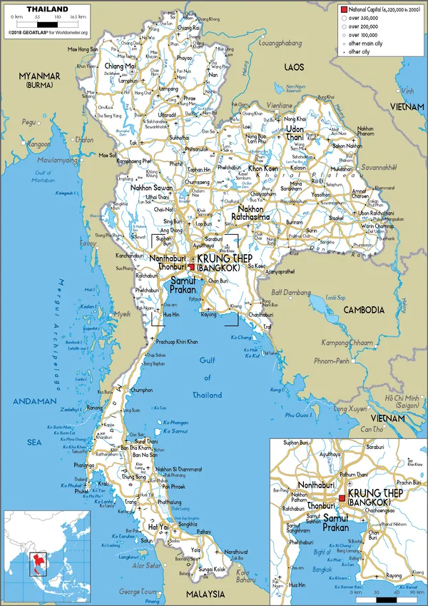 ROAD Map of Thailand