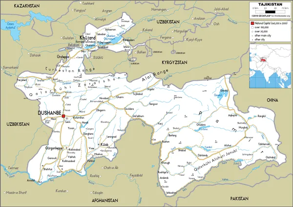 ROAD Map of Tajikistan