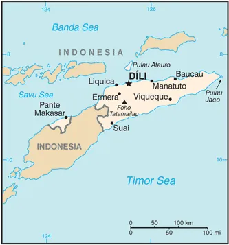 SIMPLE Map of Timor-Leste