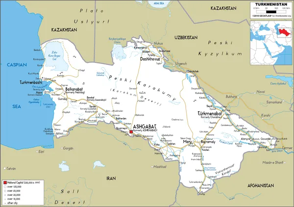 ROAD Map of Turkmenistan