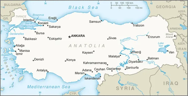 SIMPLE Map of Turkey