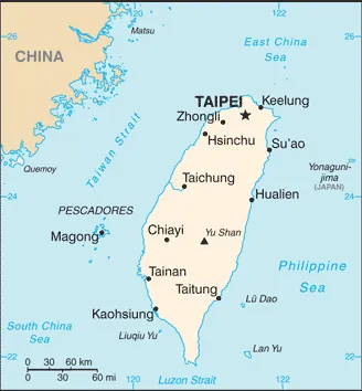 SIMPLE Map of Taiwan