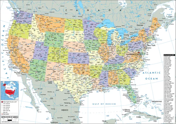 POLITICAL Map of the United States