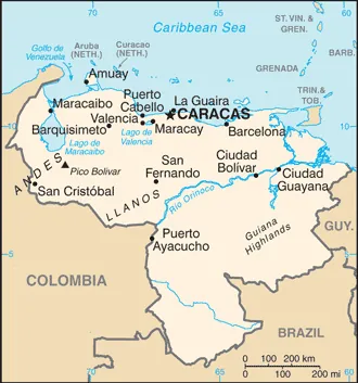 SIMPLE Map of Venezuela