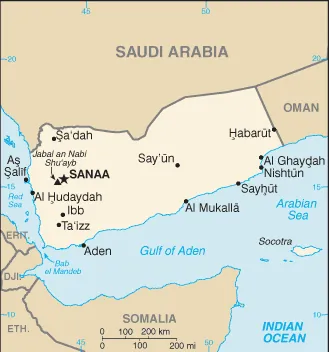 SIMPLE Map of Yemen