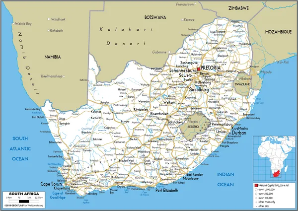 ROAD Map of South Africa
