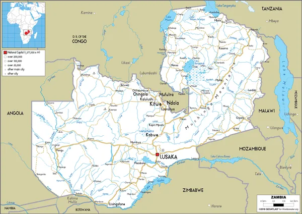 ROAD Map of Zambia